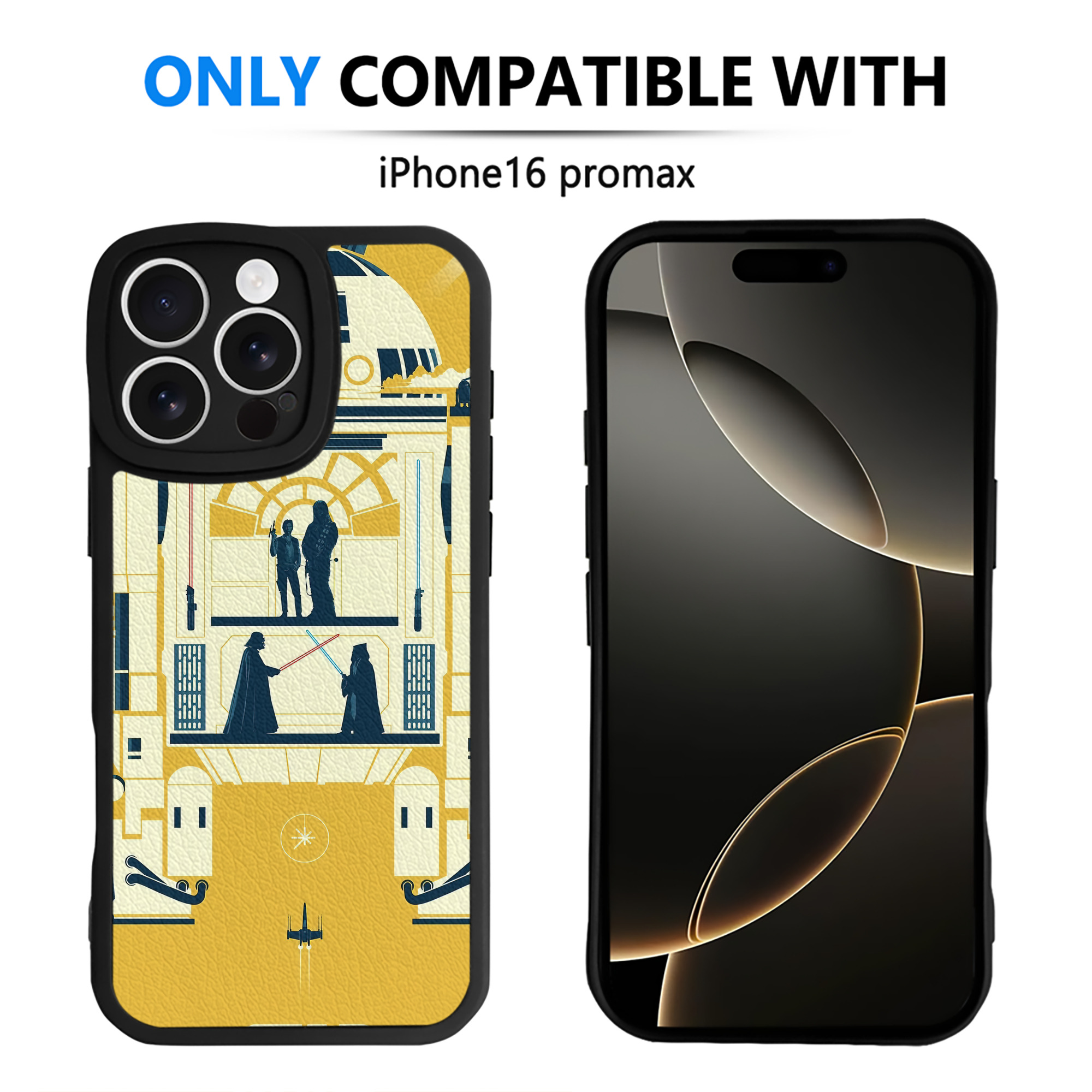 （画像用） スター・ウォーズ Star Wars 【iPhone 16シリーズ対応】シリコンスマホケース（レザー調） 材質：シリコン